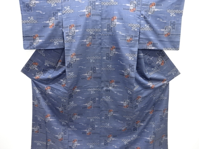 JAPANESE KIMONO / SILK / NISHIJIN / DENSHO TSUMUGI / WOVEN SHIKISHI & FLORAL PLANTS